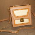 leather messenger handbag
